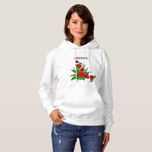Damenbasisches Sweatshirt - Elegante Rose Ame (Vorne ganz)