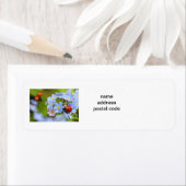 Damenbug und Blume 30 Rücksendeadressen-Aufkleber (Insitu)