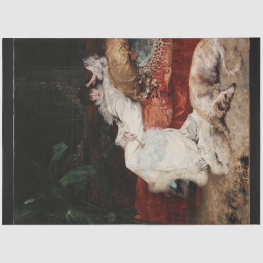 Damendecoupage Seidenpapier (Vorderseite)