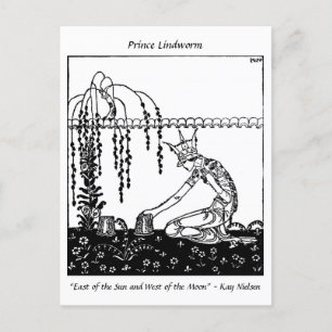 Damendilemma im Garten Jugendstil Postkarte