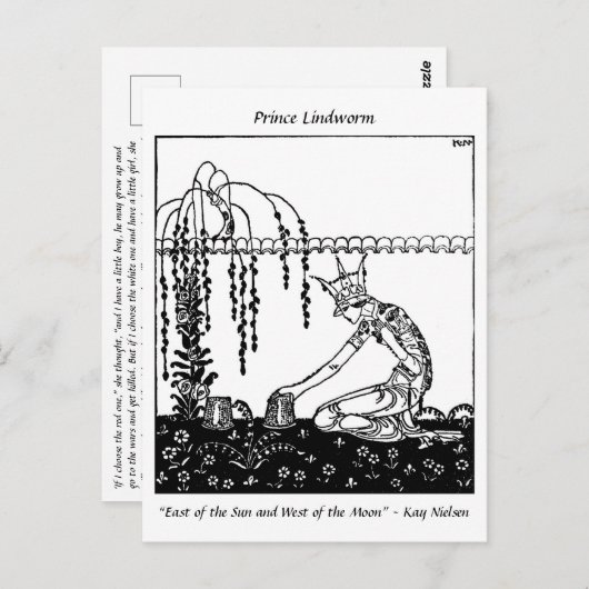 Damendilemma im Garten Jugendstil Postkarte (Vorne/Hinten)