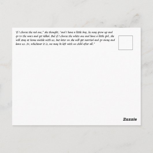 Damendilemma im Garten Jugendstil Postkarte (Rückseite)