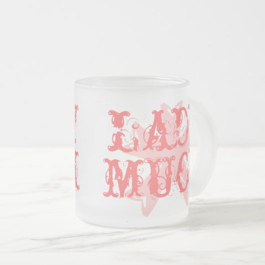 Damendreckmattierte GlasTasse Mattglastasse (VorderseiteRechts)