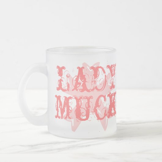 Damendreckmattierte GlasTasse Mattglastasse (Links)