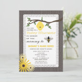 Damendusche aus  Honigbienen Einladung (Stehend Vorderseite)