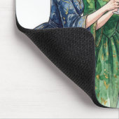 Damenfreundinnen mit Weingläsern anstoßen Mousepad (Ecke)