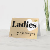 Damengalentinstag Feiertagskarte (Vorderseite)