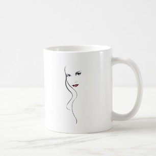 Damengesicht Kaffeetasse