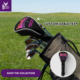 DamengolfMAMA-KÖNIGIN DER GRÜNEN MASSGESCHNITT Golf Headcover