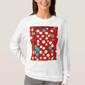 Damenhemd mit rotem Folka-Design T-Shirt