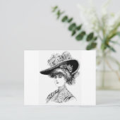 Damenhut Postkarte (Stehend Vorderseite)