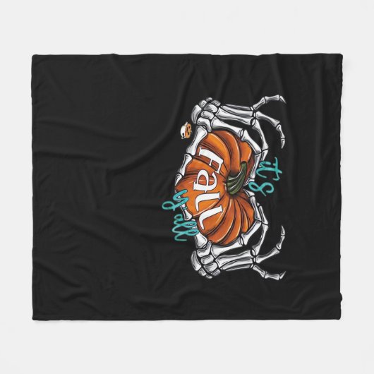 Damenit's Fall Y’all Pumpkin Gnome Autumn Tree He Fleecedecke (Vorderseite (Horizontal))