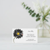 Damenkäfer auf schwarzem Schwanz Visitenkarte (Stehend Vorderseite)