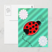 Damenkäfer Postkarte (Vorne/Hinten)