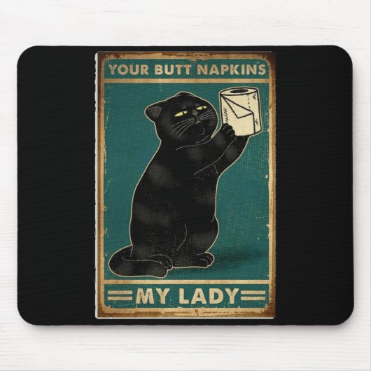 Damenkatze Hintern Servietten Mode Mousepad (Vorne)