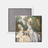 Damenmorgendkleid, 1771 (Farbengravur) Magnet (Vorderseite/Rückseite)