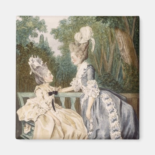 Damenmorgendkleid, 1771 (Farbengravur) Magnet (Vorne)