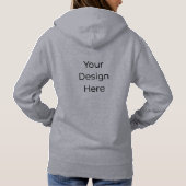 Damenpullover mit Kapuze Grau Hoodie (Rückseite)