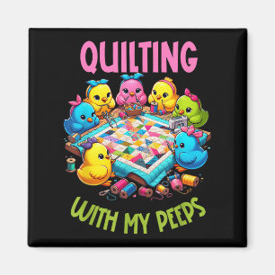 Damenquilten mit meinem lustigen Quilting-Geschenk Magnet