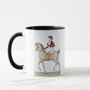 Damenreitsidesaddle, "von den Kostümen Parisien", Tasse