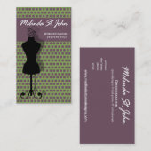 Damenschneiderin-Mannequin-nähender Modedesigner Visitenkarte (Vorne/Hinten)