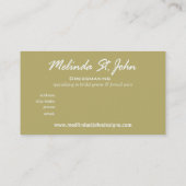 Damenschneiderin-Mannequin-nähender Modedesigner Visitenkarte (Rückseite)