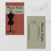 Damenschneiderin-Mannequin-nähender Modedesigner Visitenkarte (Vorne/Hinten)