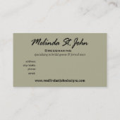 Damenschneiderin-Mannequin-nähender Modedesigner Visitenkarte (Rückseite)