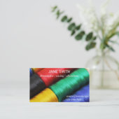 Damenschneiderin, nähend, Schneider beruflich Visitenkarte (Stehend Vorderseite)