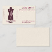 Damenschneiderin, nähend, Schneider beruflich Visitenkarte (Vorne/Hinten)