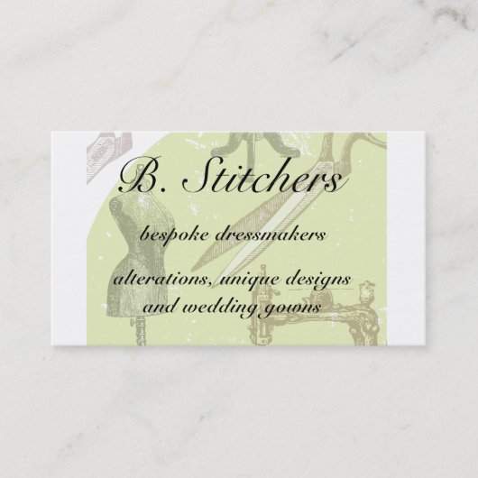 Damenschneiderinnen oder Näherin-Visitenkarte Visitenkarte (Vorderseite)