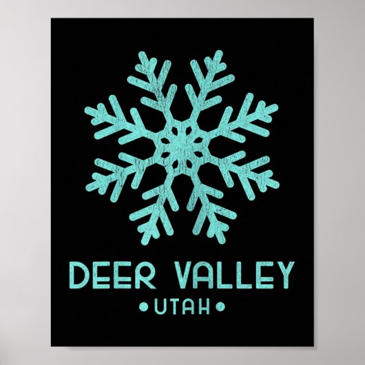 Damenskigebiet Deer Valley Utah Poster (Vorne)
