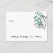 Damenspende anzeigen Rustikale Sukkulationen Begleitkarte (Rückseite)