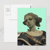 Damenstatue Postkarte (Vorne/Hinten)