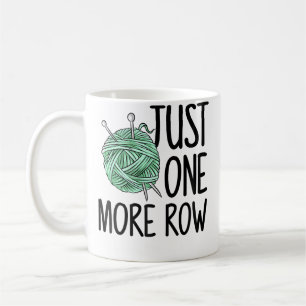 Damenstrickwolle Stricken Nur Noch Eine Reihe Häke Kaffeetasse