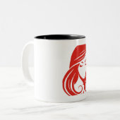 DAMENTASSE ZWEIFARBIGE TASSE (Vorderseite Links)