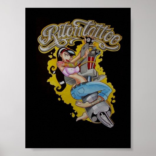 Damentätowierung Poster (Vorne)