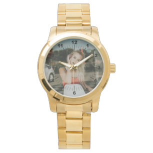 Damenuhr - Personalisiert - Oversized Gold Armbanduhr