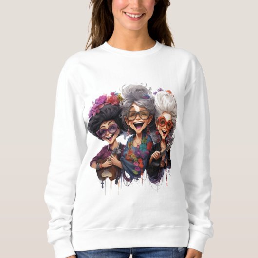 Dames Granny Friends basic sweater Sweatshirt (Vorderseite)