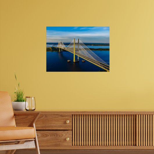 Dames Point Bridge, Jacksonville Poster (Wohnzimmer 2)