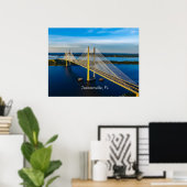 Dames Point Bridge, Jacksonville Poster (Heimbüro)