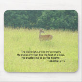 Damhirschkuh: Habakkuk 3:19 Mousepad (Vorne)