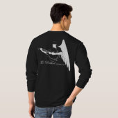 Damhirschkuh-langes Hülsen-Shirt Jeff T-Shirt (Schwarz voll)