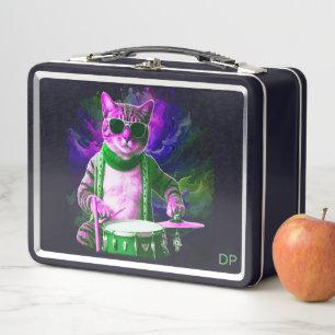 Damian- 2 Hip Cat DRUMMER AP91   Metall Brotdose