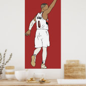 Damian Lillard Waves Goodbye Poster (Küche)