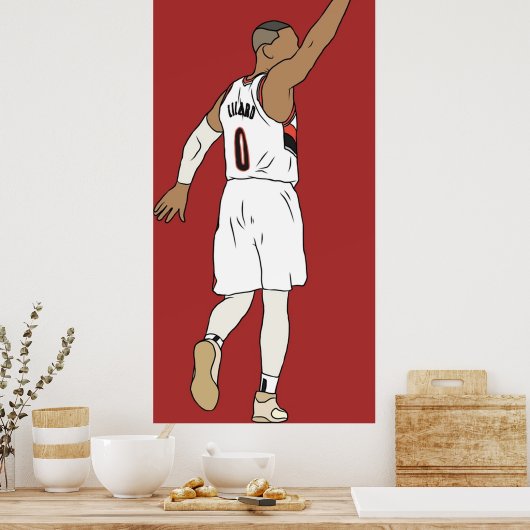 Damian Lillard Waves Goodbye Poster (Küche)
