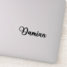 Damian Name - Handgeschriebene Kalligrafie Aufkleber