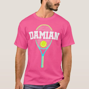 Damian Name Tennis Player Boys Ball und Racket Spi T-Shirt