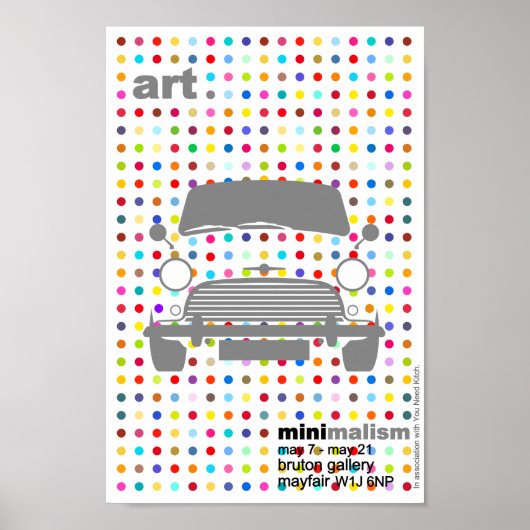 Damians klassische Mini-Cooper-Kunst Poster (Vorne)