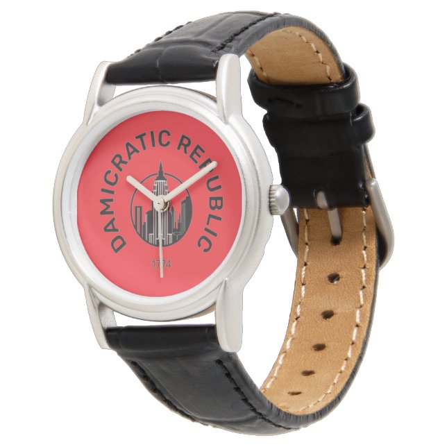 Damicratische eWatch Armbanduhr (Schrägansicht)